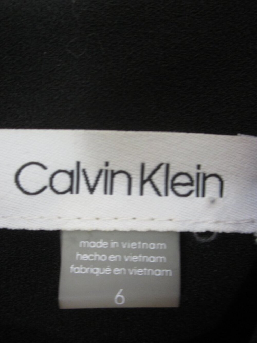 Calvin Klein Black Sheath Dress Size 6 Tulip Sleeve Office Business Professional - Picture 7 of 12